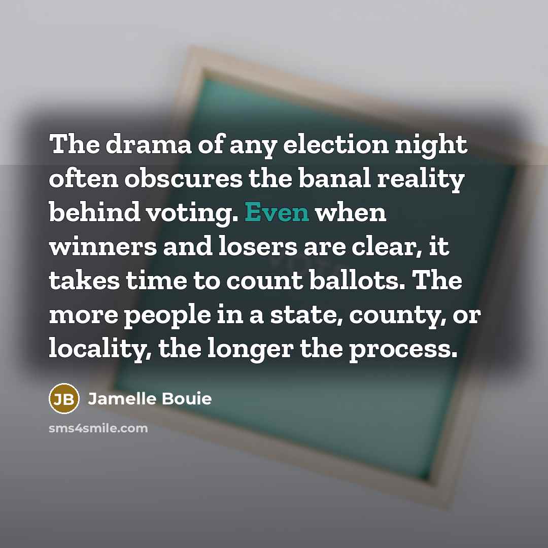 “The drama of any election night often obscures the banal…” quote by Jamelle Bouie