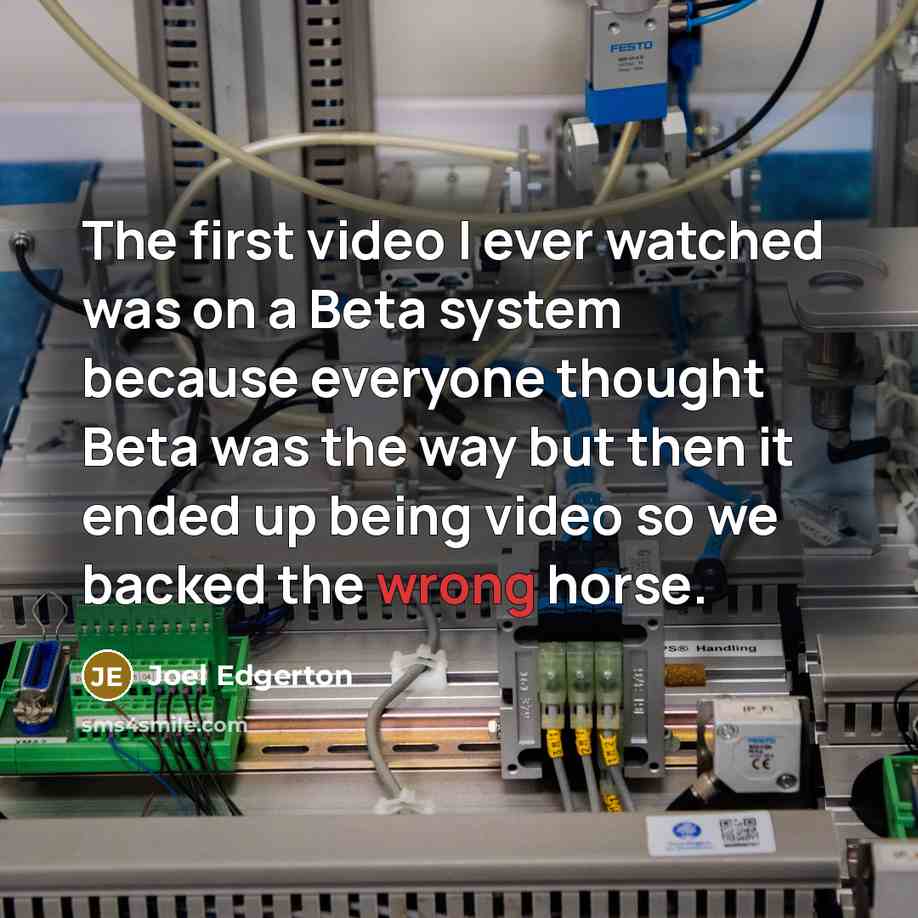“The first video I ever watched was on a Beta…” quote by Joel Edgerton