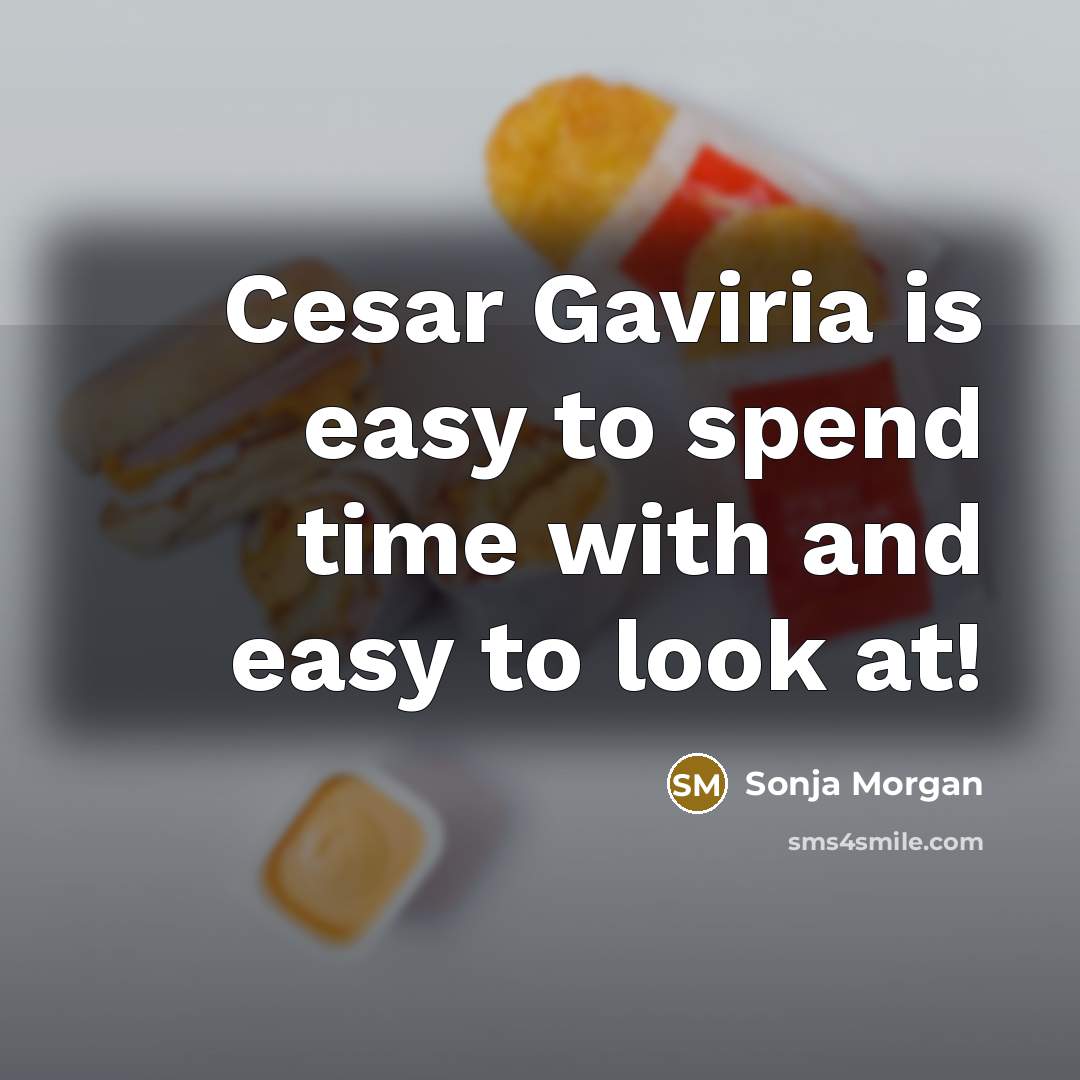 “Cesar Gaviria is easy to spend time with and easy…” quote by Sonja Morgan