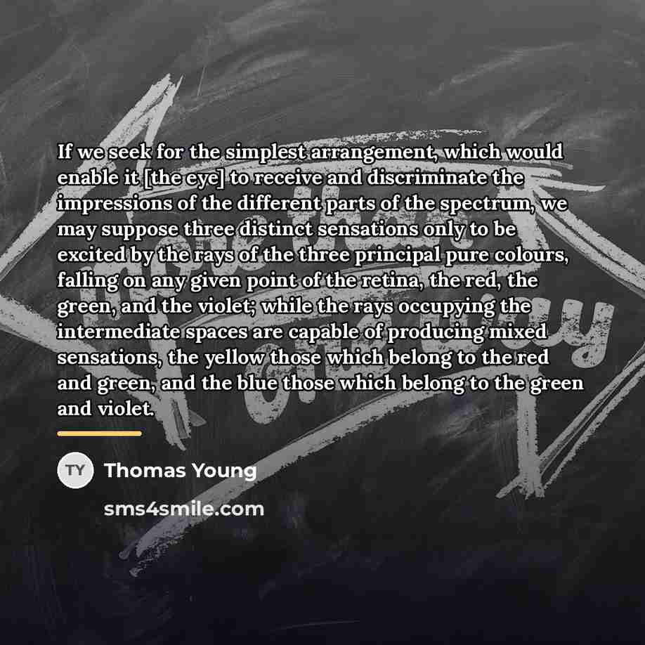 “If we seek for the simplest arrangement, which would enable…” quote by Thomas Young