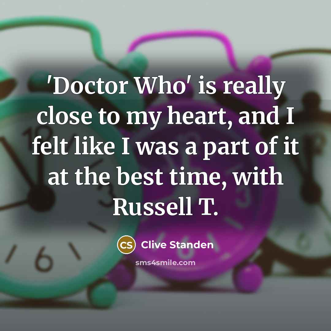 “'Doctor Who' is really close to my heart, and I…” quote by Clive Standen