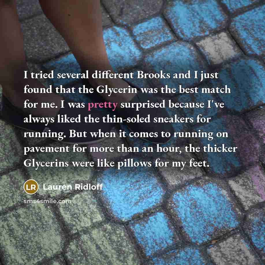 “I tried several different Brooks and I just found that…” quote by Lauren Ridloff