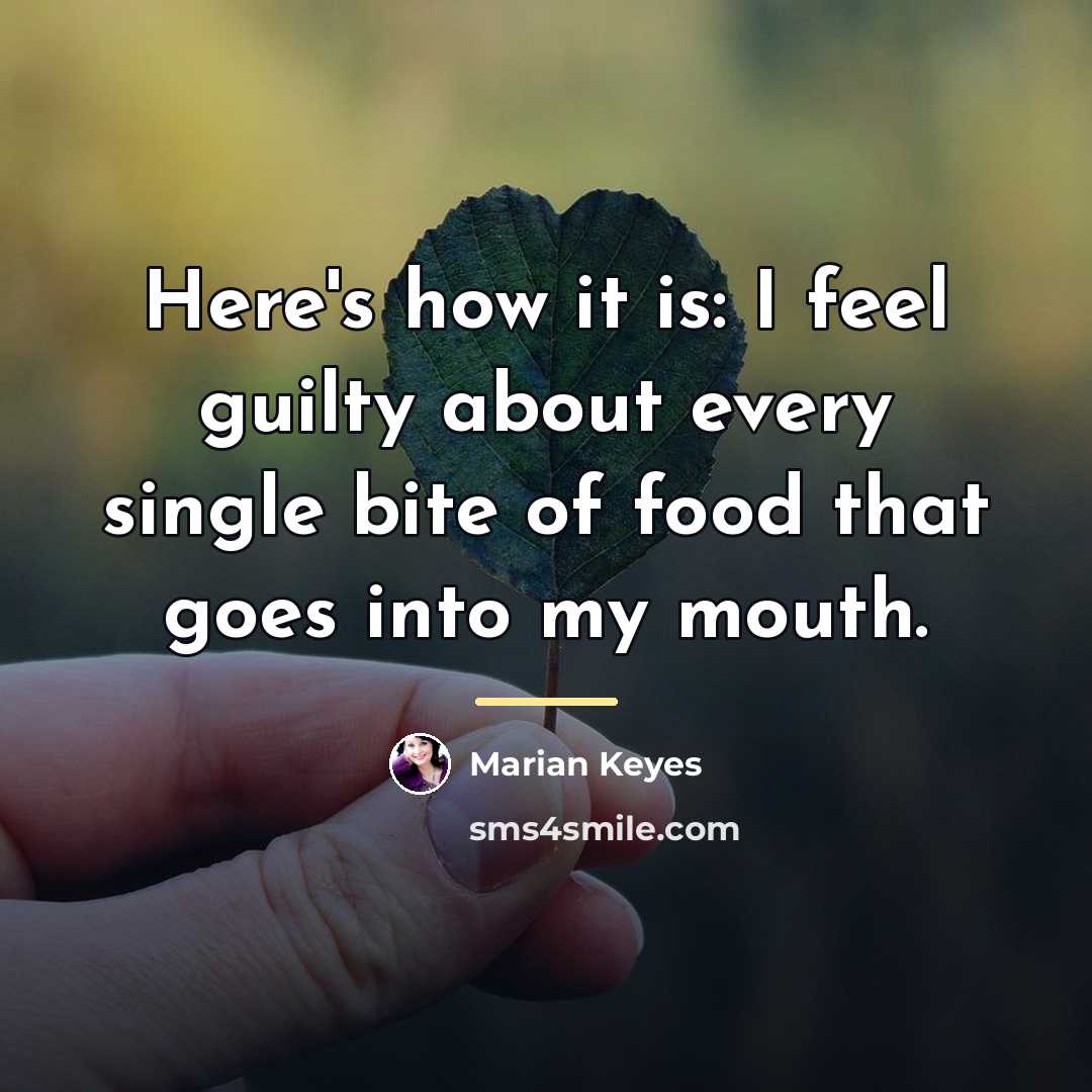 “Here's how it is: I feel guilty about every single…” quote by Marian Keyes