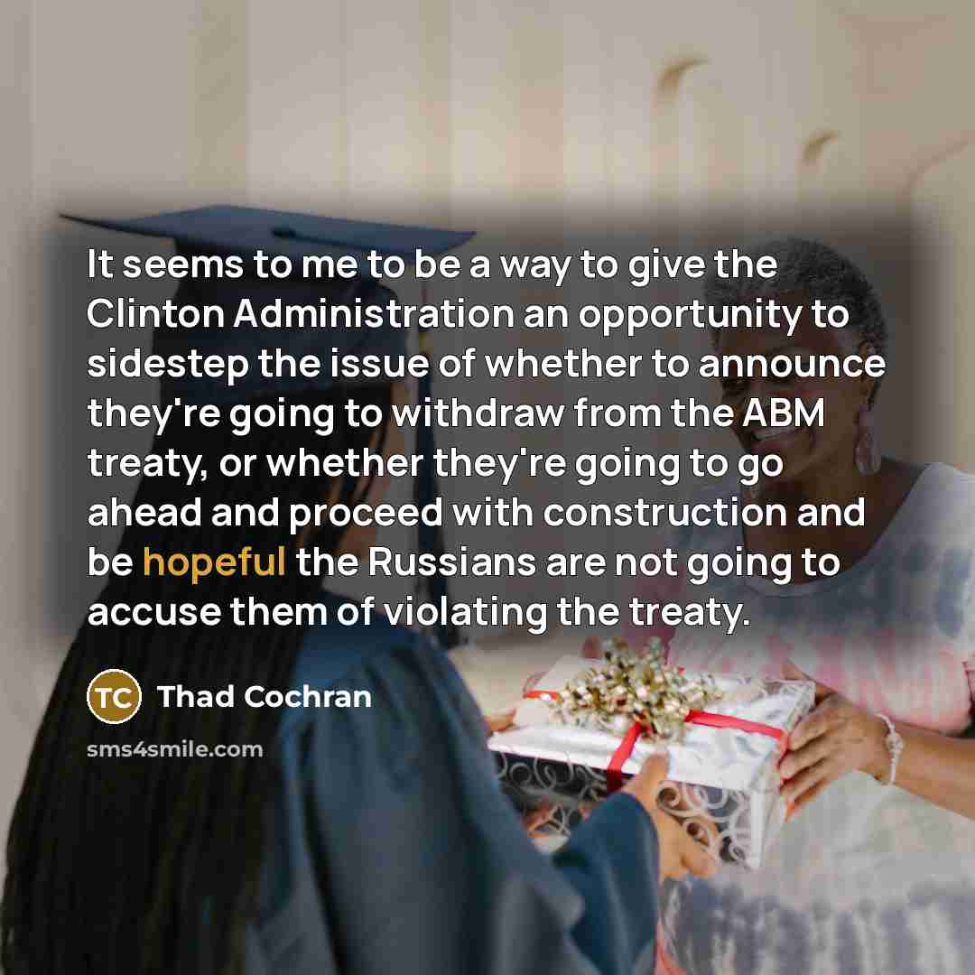“It seems to me to be a way to give…” quote by Thad Cochran