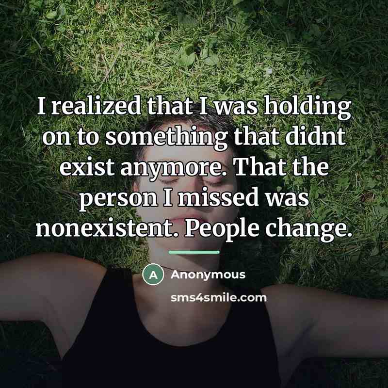 “I realized that I was holding on to something that…” quote by Anonymous