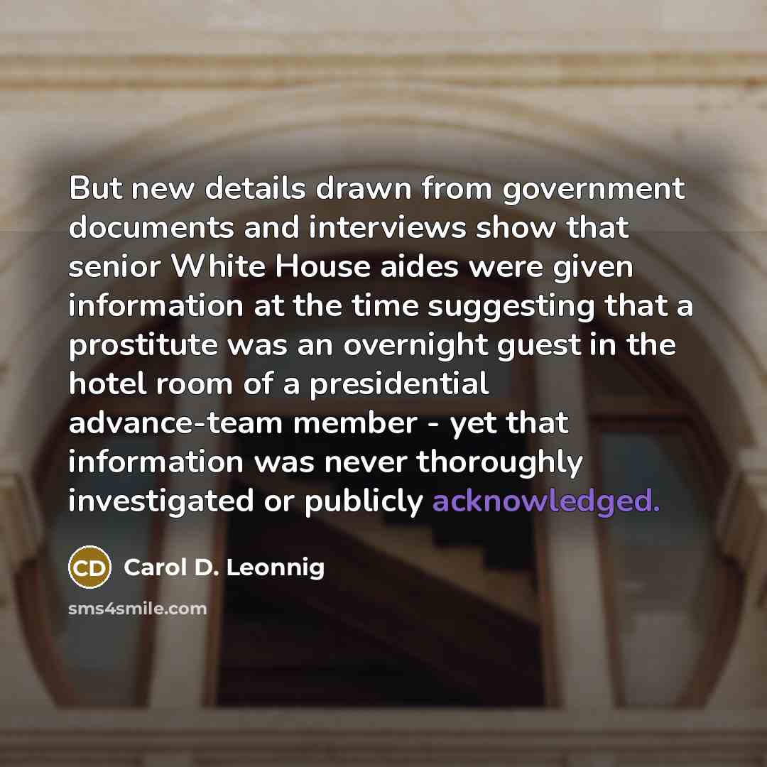 “But new details drawn from government documents and interviews show…” quote by Carol D. Leonnig