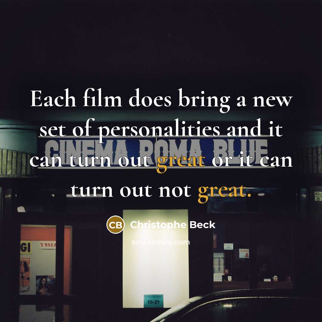 “Each film does bring a new set of personalities and…” quote by Christophe Beck