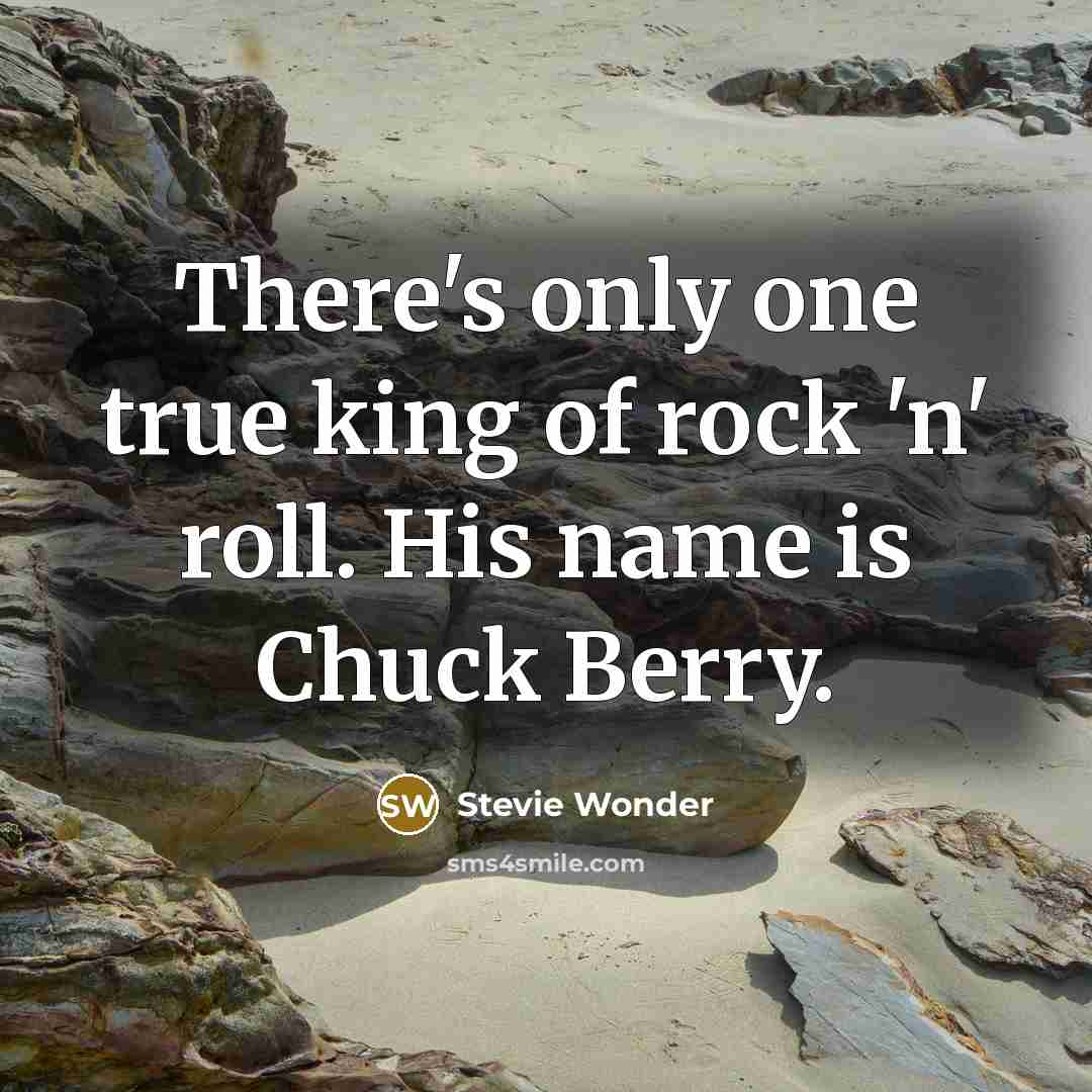 “There's only one true king of rock 'n' roll. His…” quote by Stevie Wonder