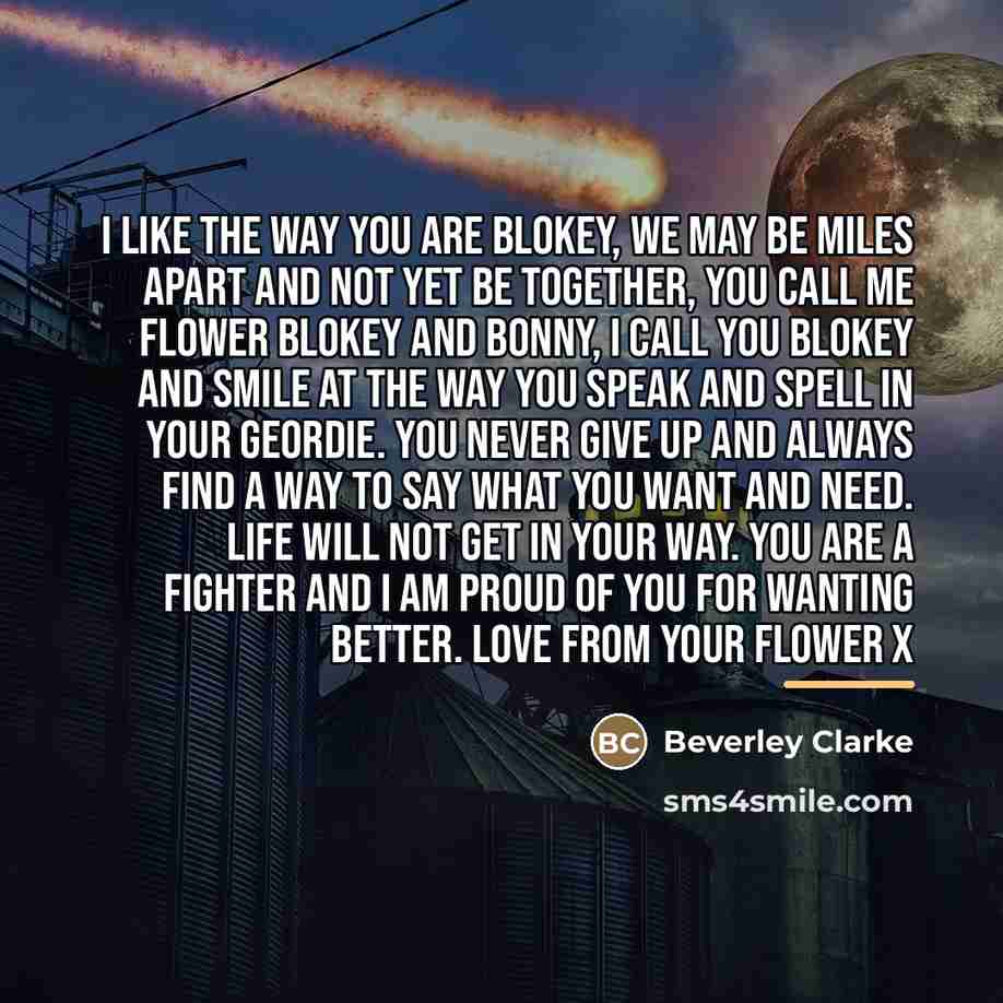 “I like the way you are blokey, we may be…” quote by Beverley Clarke