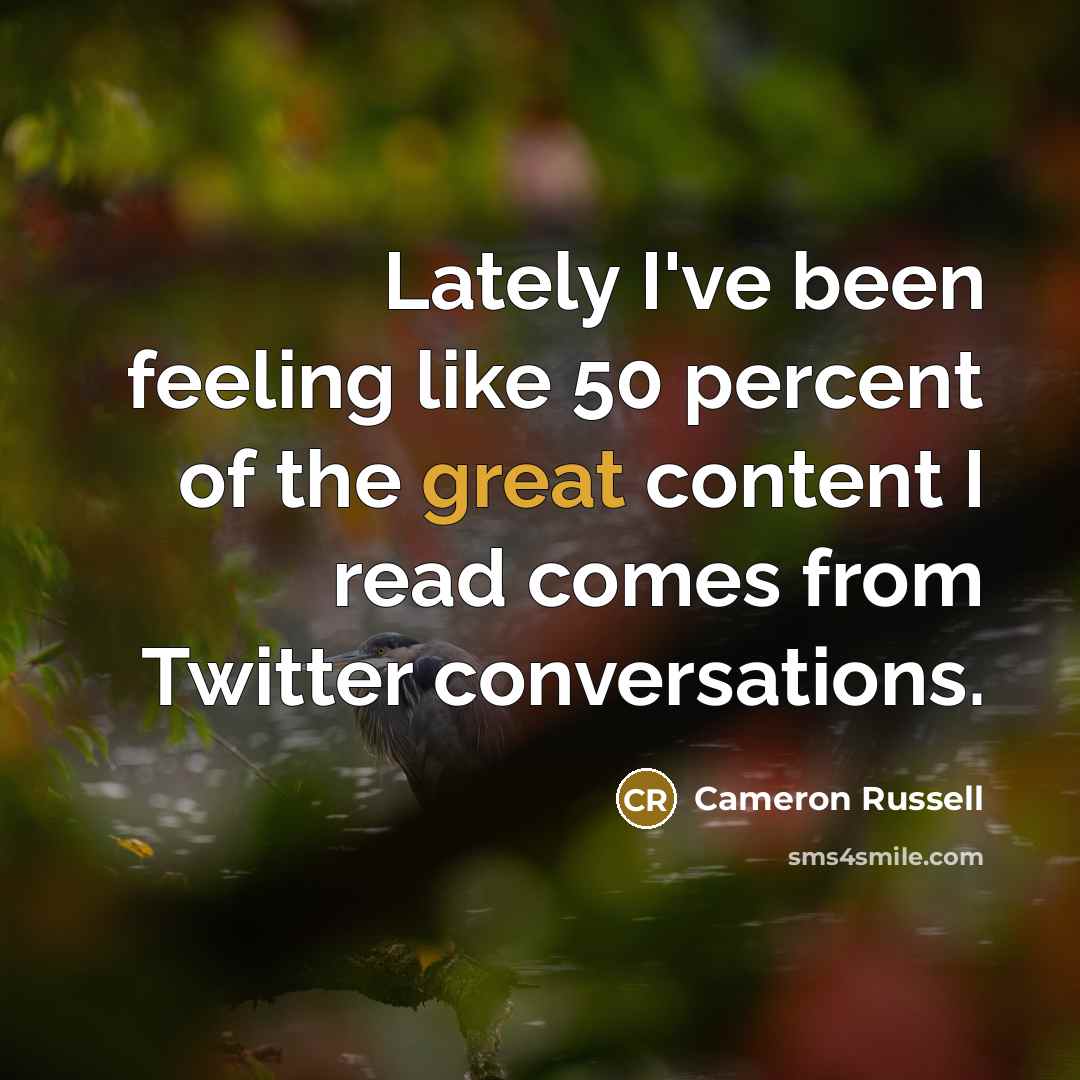 “Lately I've been feeling like 50 percent of the great…” quote by Cameron Russell