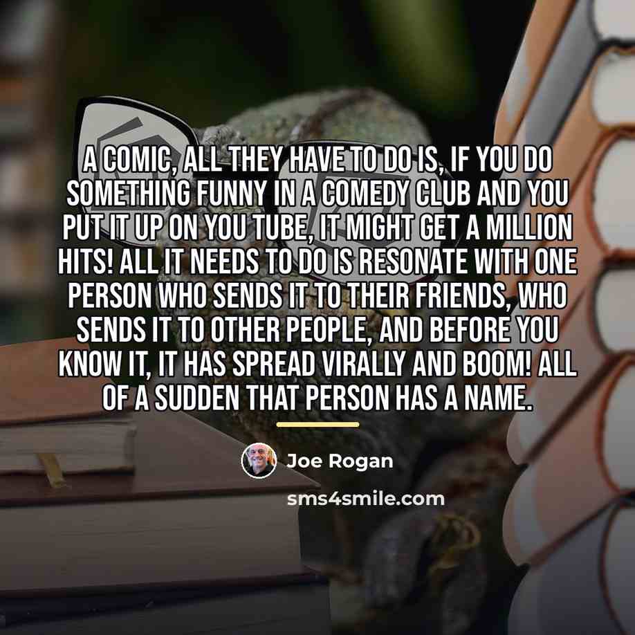 “A comic, all they have to do is, if you…” quote by Joe Rogan