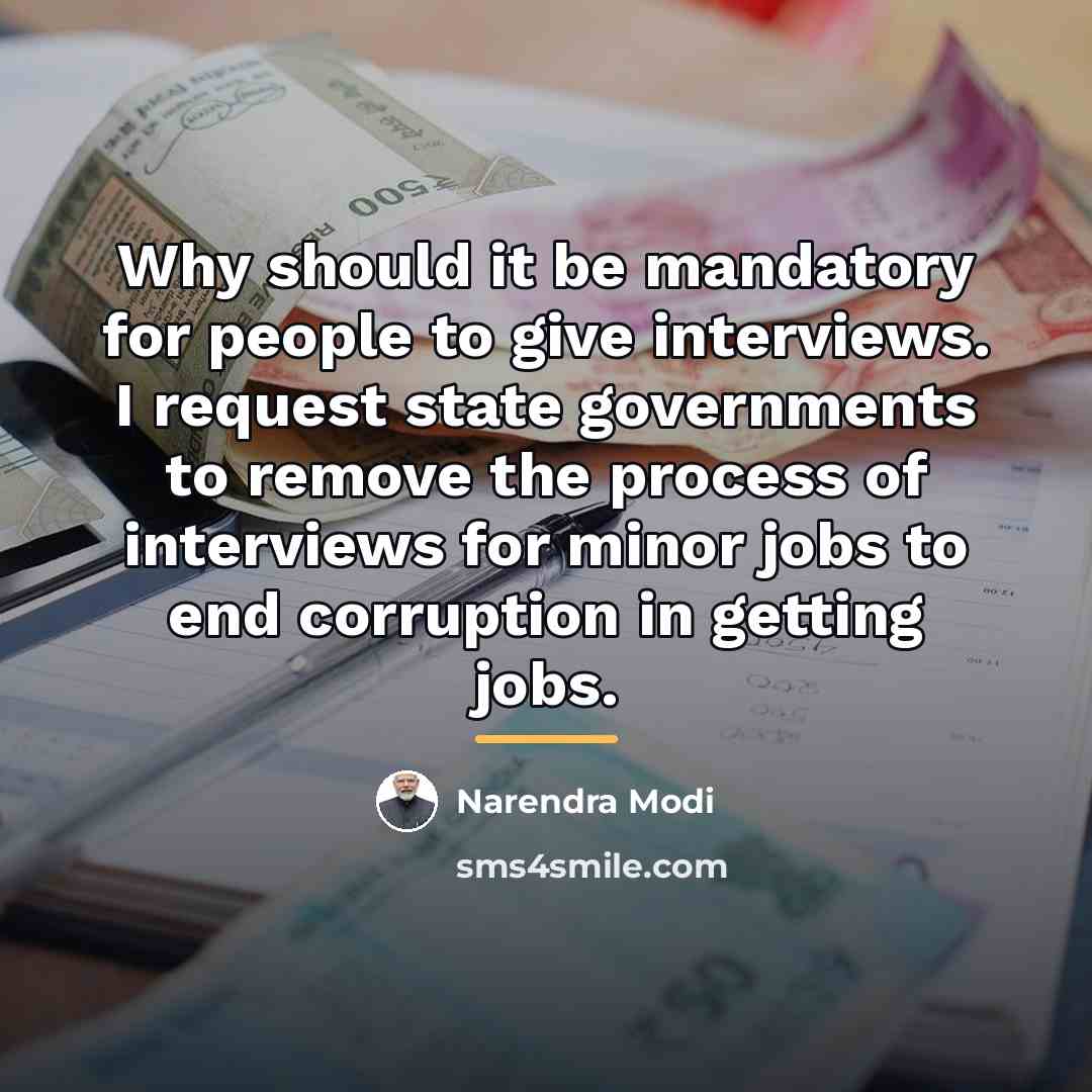 “Why should it be mandatory for people to give interviews.…” quote by Narendra Modi