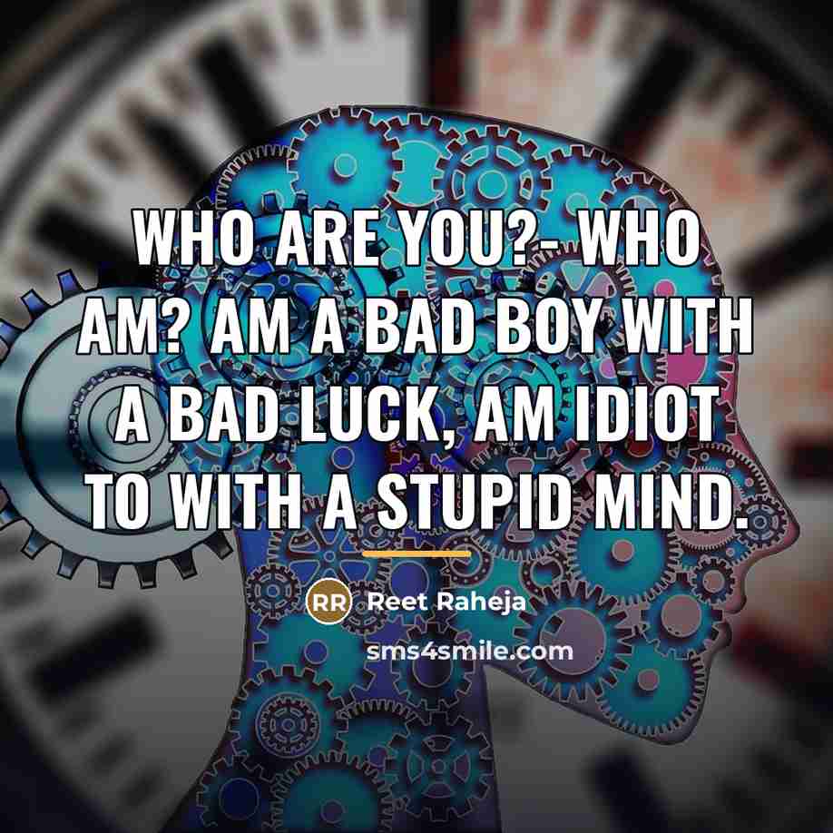 “Who are you?- Who am? Am a bad boy with…” quote by Reet Raheja