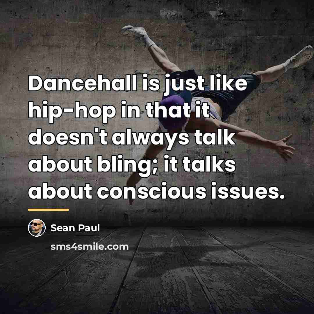 “Dancehall is just like hip-hop in that it doesn't always…” quote by Sean Paul
