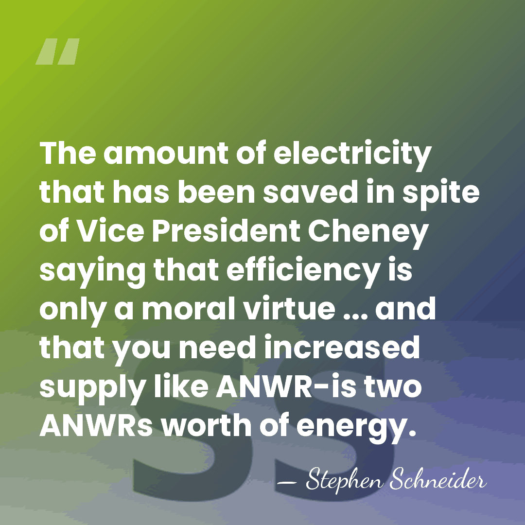 The amount of electricity that has been saved in spite of Vice&hellip; - Stephen Schneider