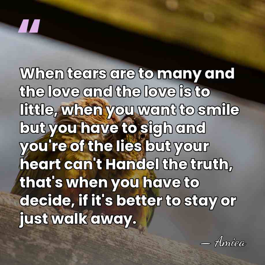 When tears are to many and the love and the love is&hellip; - Amiea