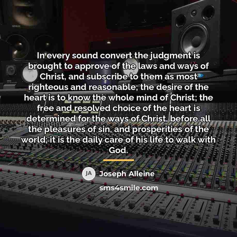 “In every sound convert the judgment is brought to approve…” quote by Joseph Alleine