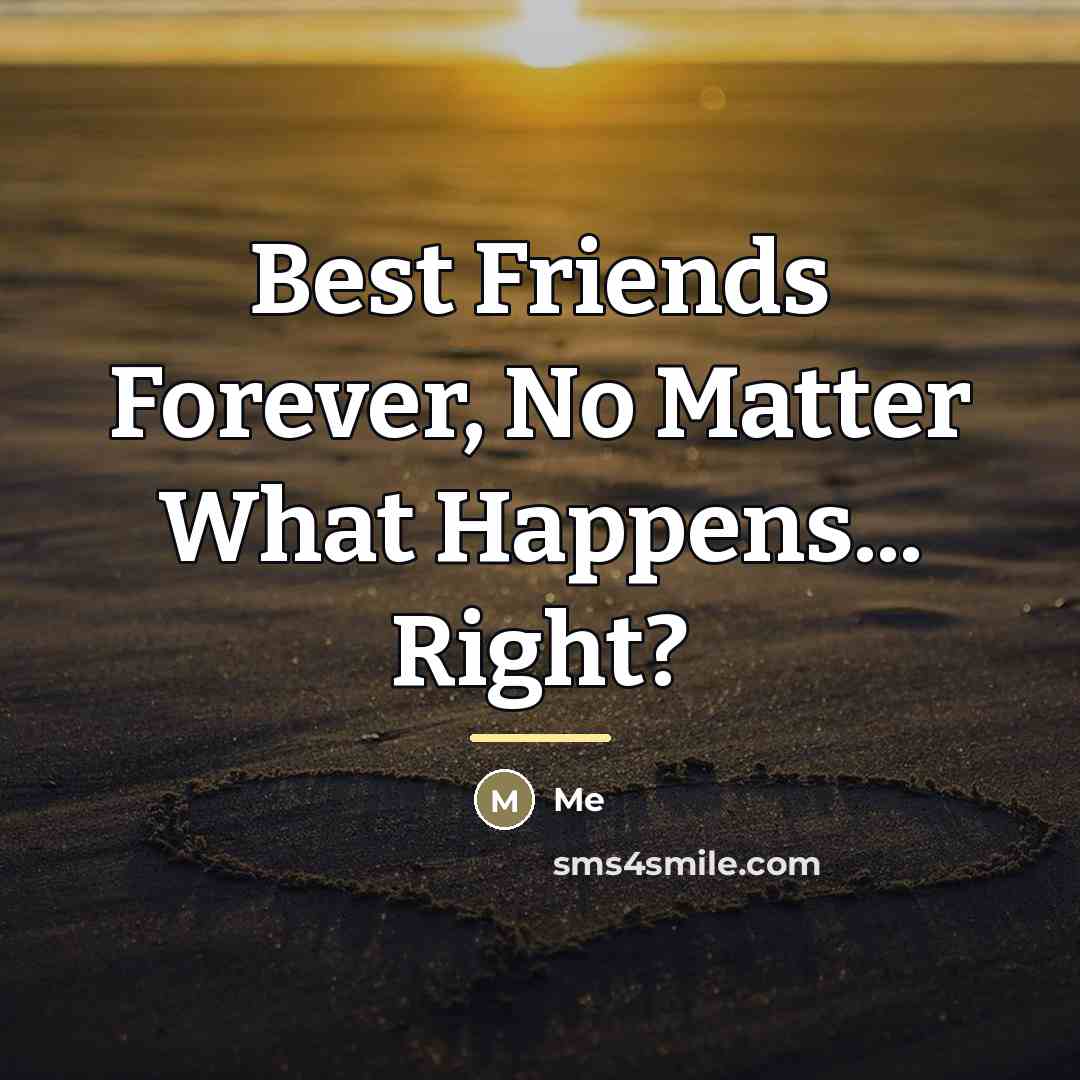 “Best Friends Forever, No Matter What Happens... Right?…” quote by Me