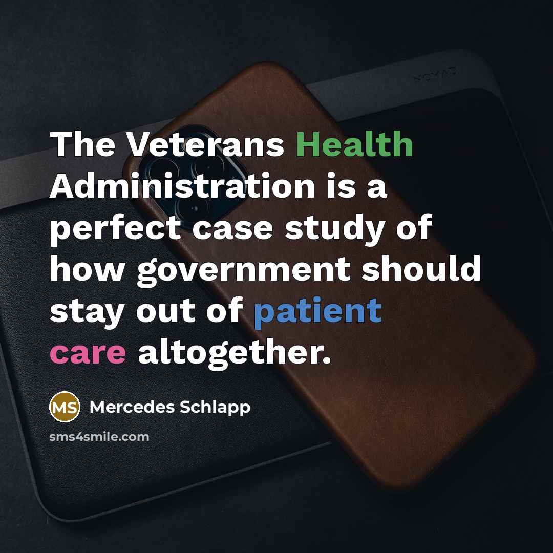 “The Veterans Health Administration is a perfect case study of…” quote by Mercedes Schlapp