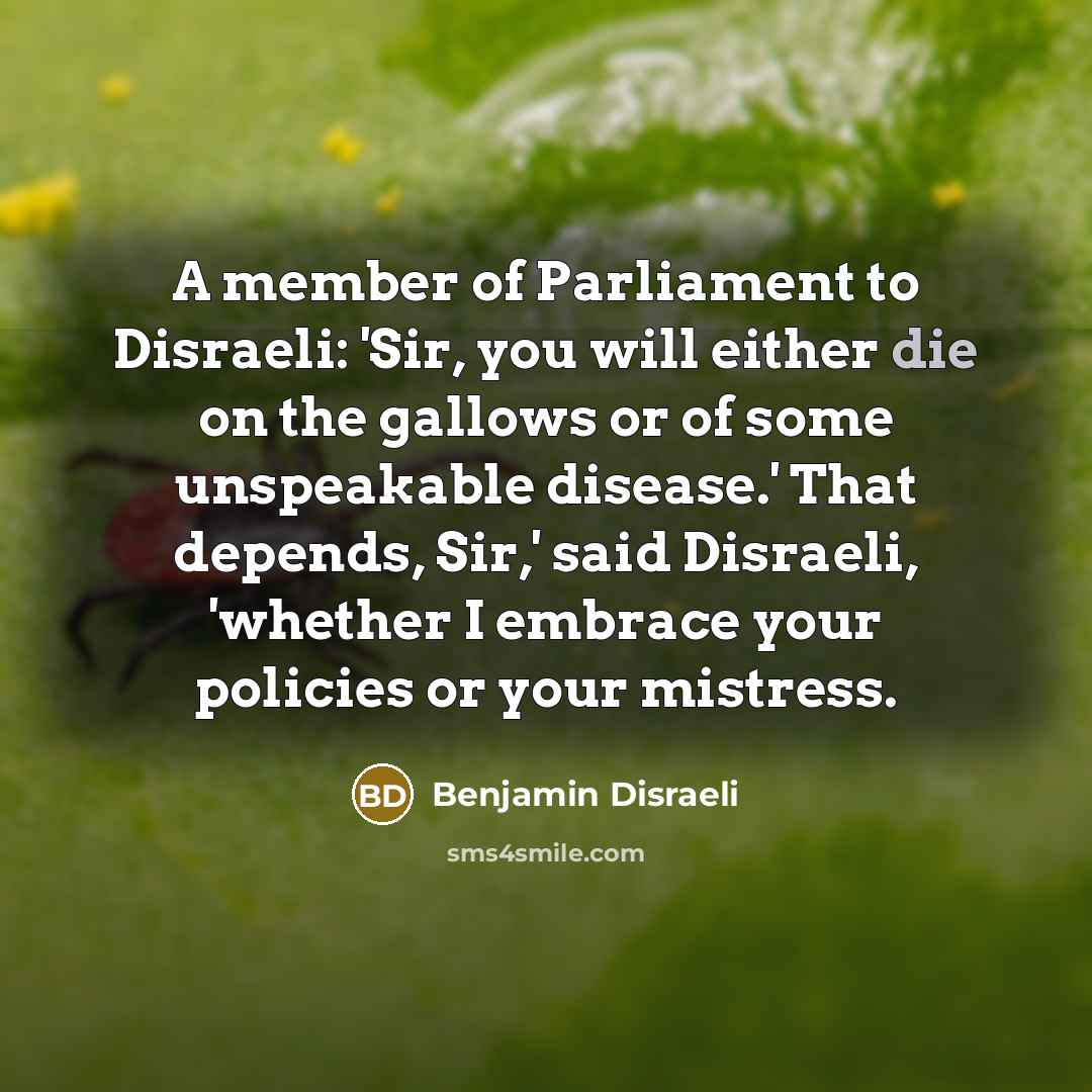 “A member of Parliament to Disraeli: 'Sir, you will either…” quote by Benjamin Disraeli