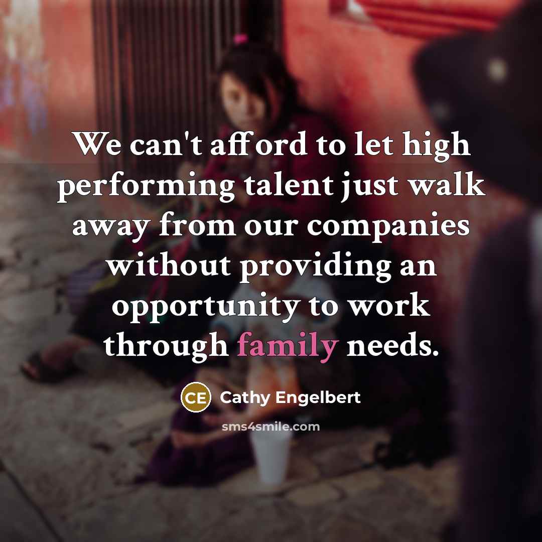 “We can't afford to let high performing talent just walk…” quote by Cathy Engelbert