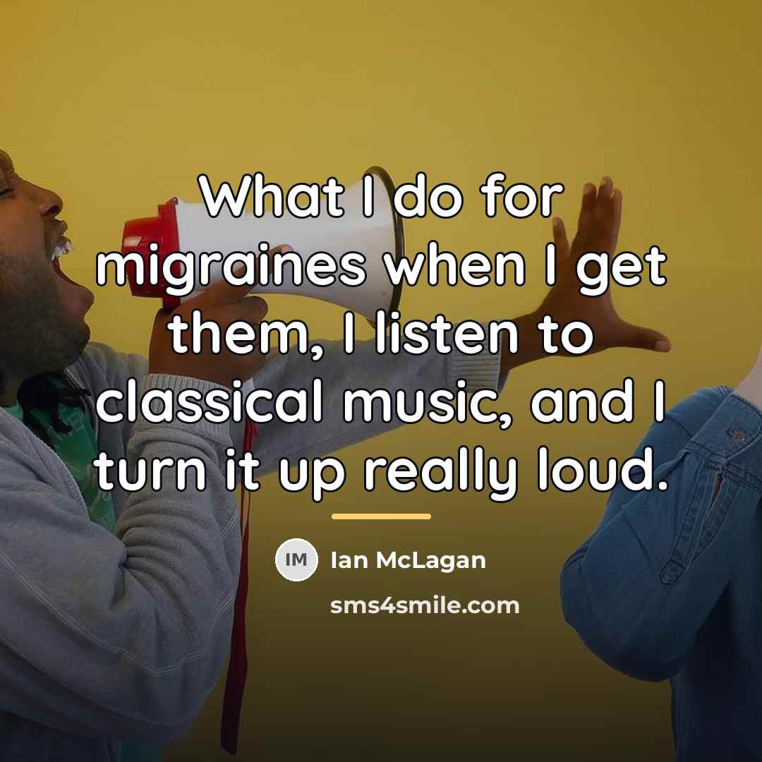 “What I do for migraines when I get them, I…” quote by Ian McLagan