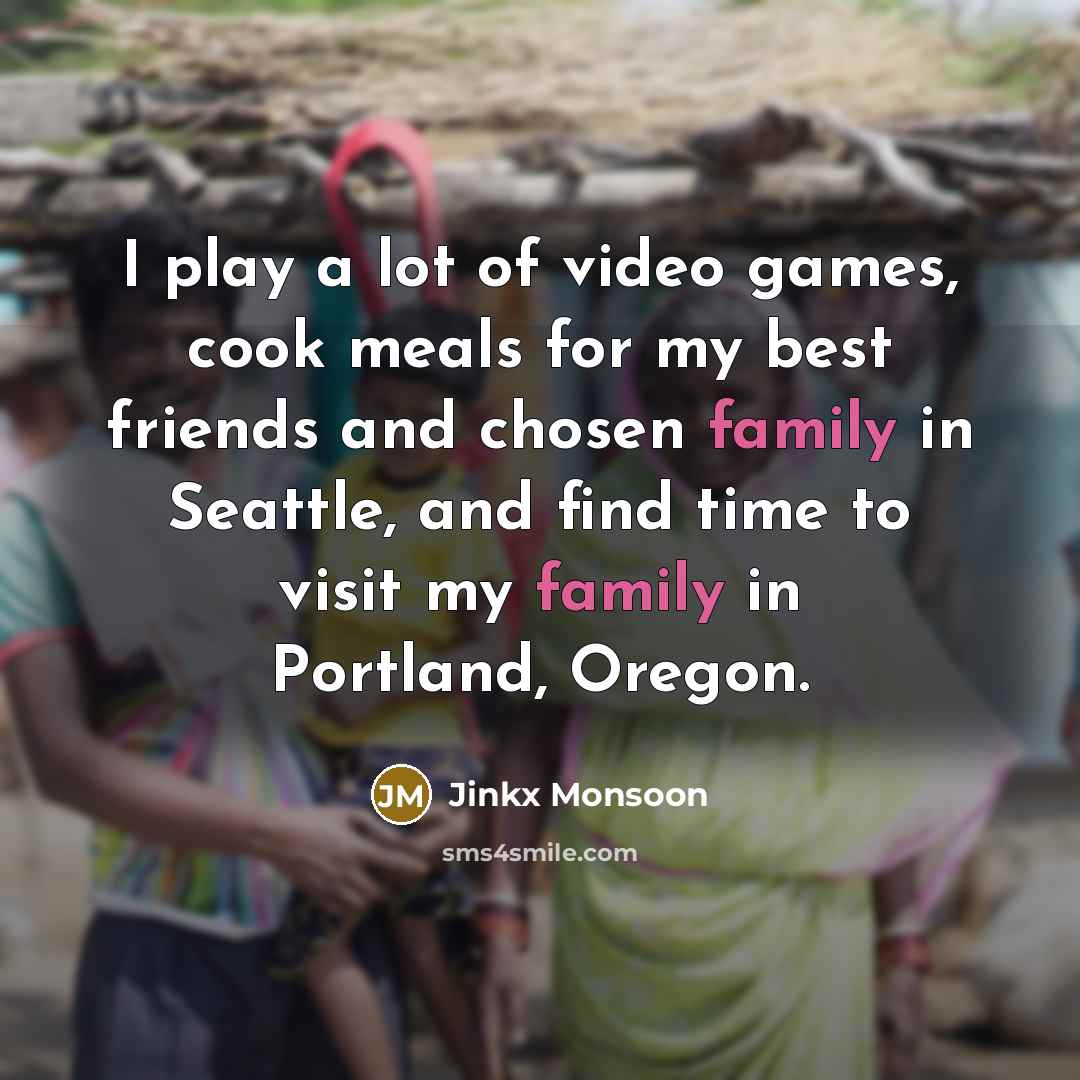 “I play a lot of video games, cook meals for…” quote by Jinkx Monsoon