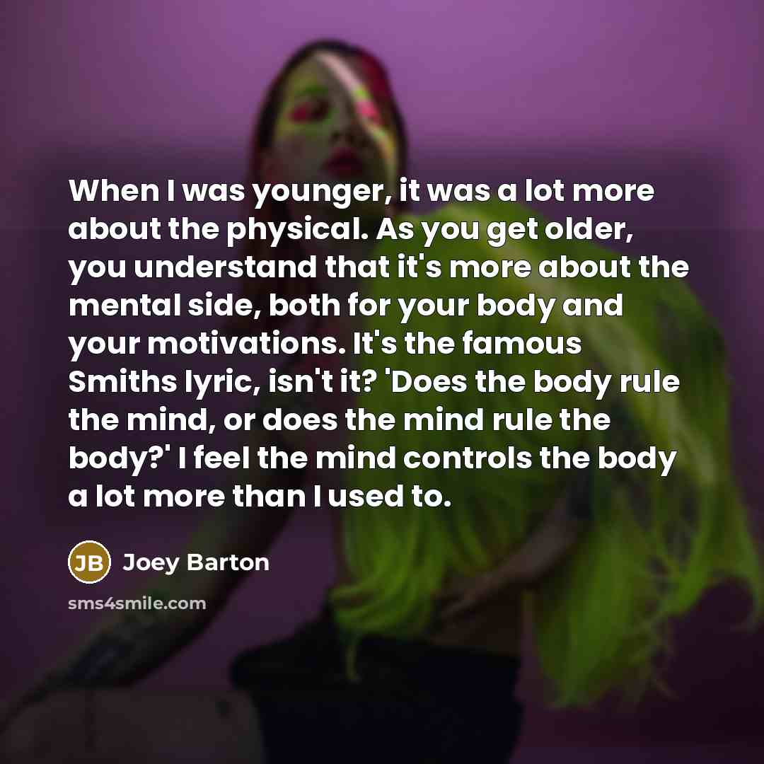 “When I was younger, it was a lot more about…” quote by Joey Barton