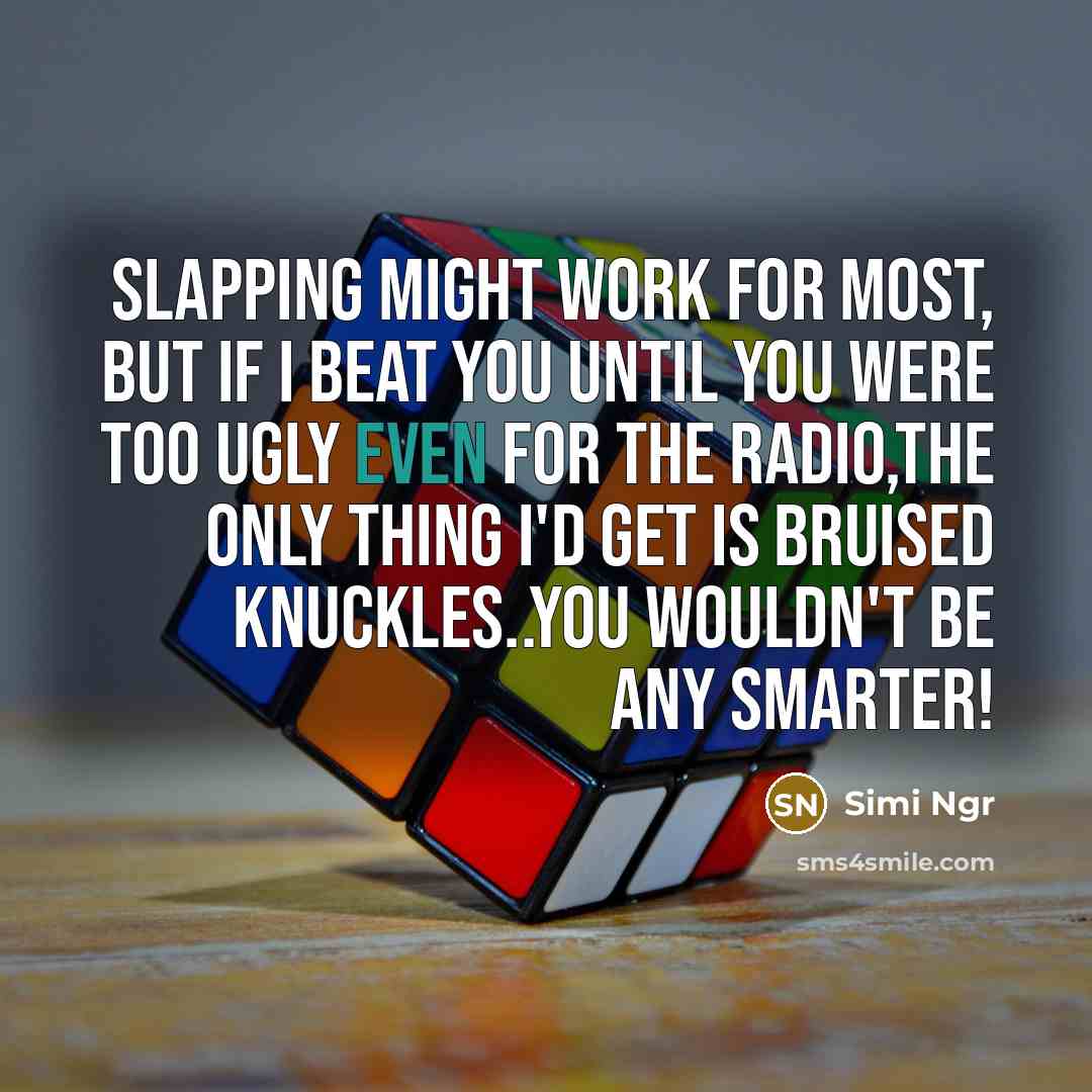 “Slapping might work for most, but if I beat you…” quote by Simi Ngr