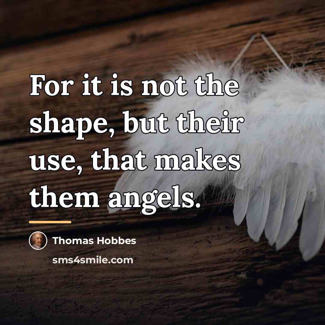“For it is not the shape, but their use, that…” quote by Thomas Hobbes