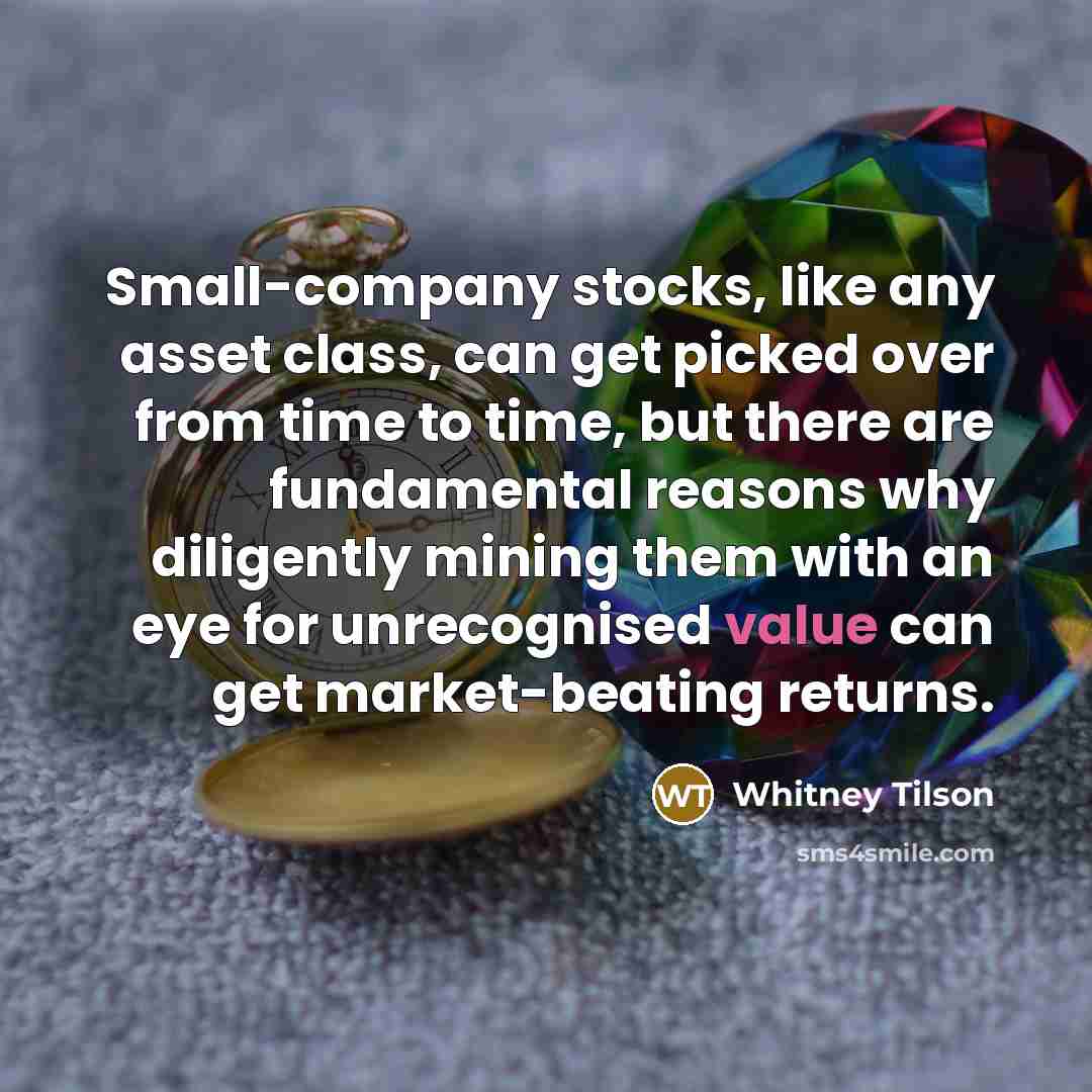 “Small-company stocks, like any asset class, can get picked over…” quote by Whitney Tilson