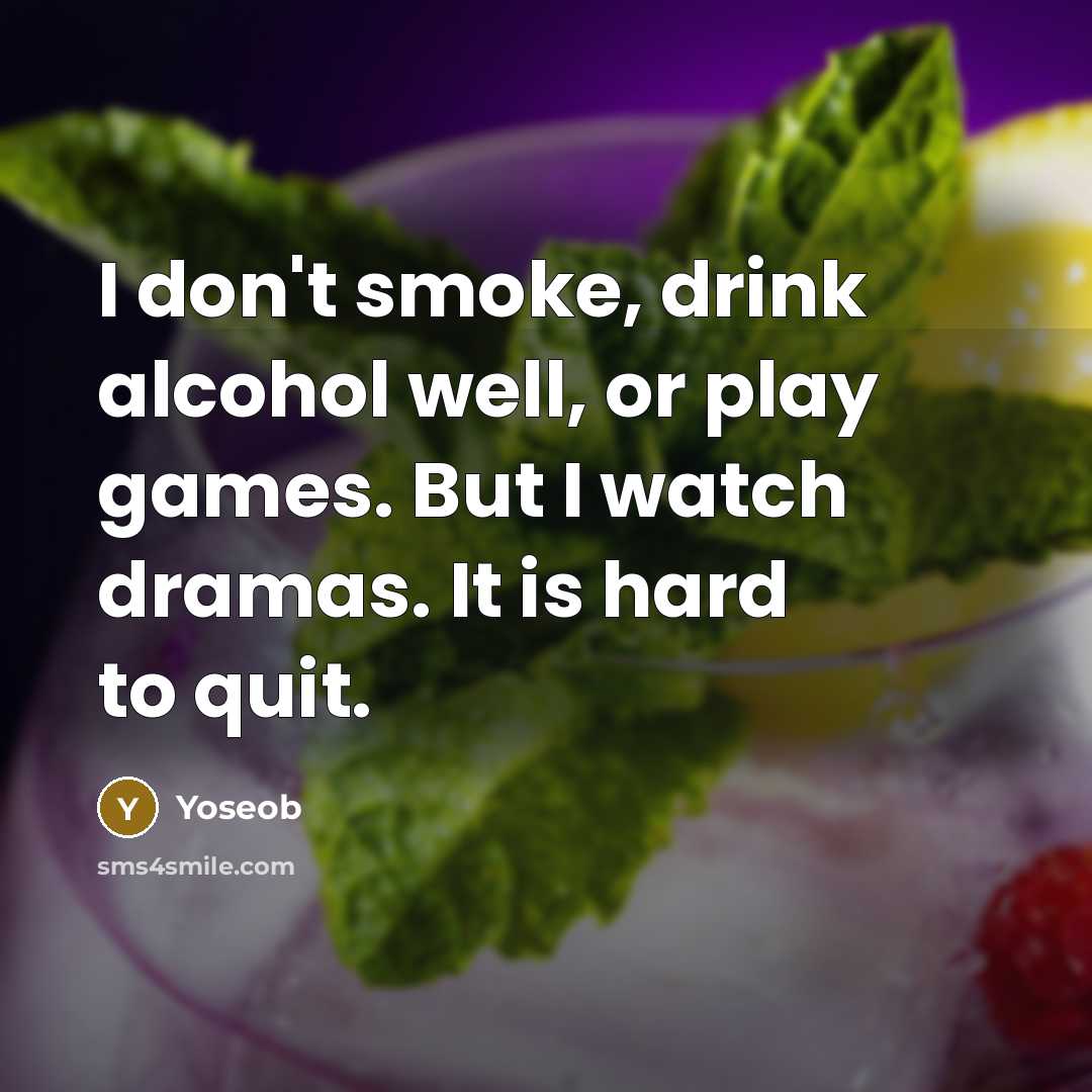“I don't smoke, drink alcohol well, or play games. But…” quote by Yoseob
