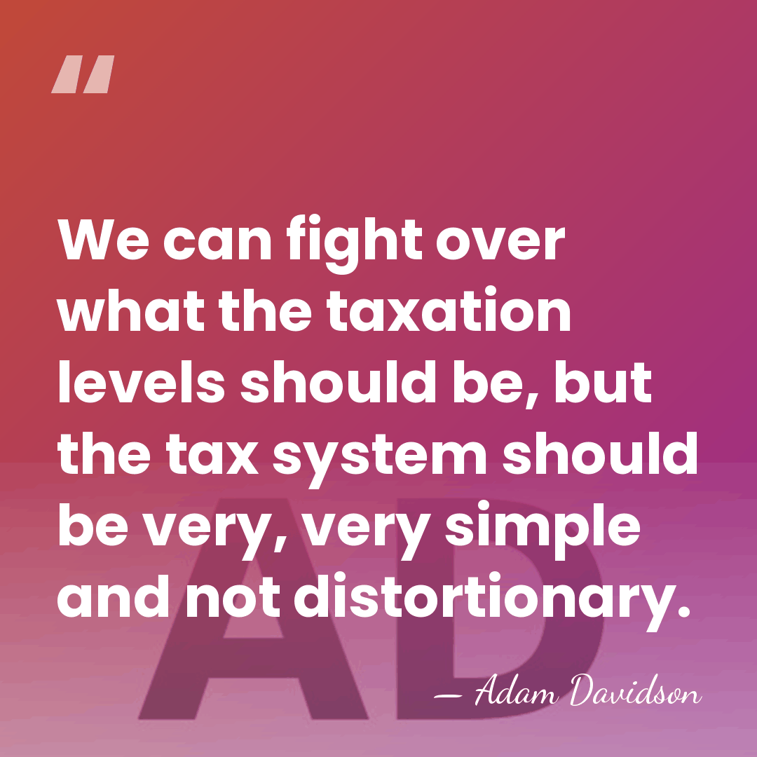 We can fight over what the taxation levels should be, but the&hellip; - Adam Davidson