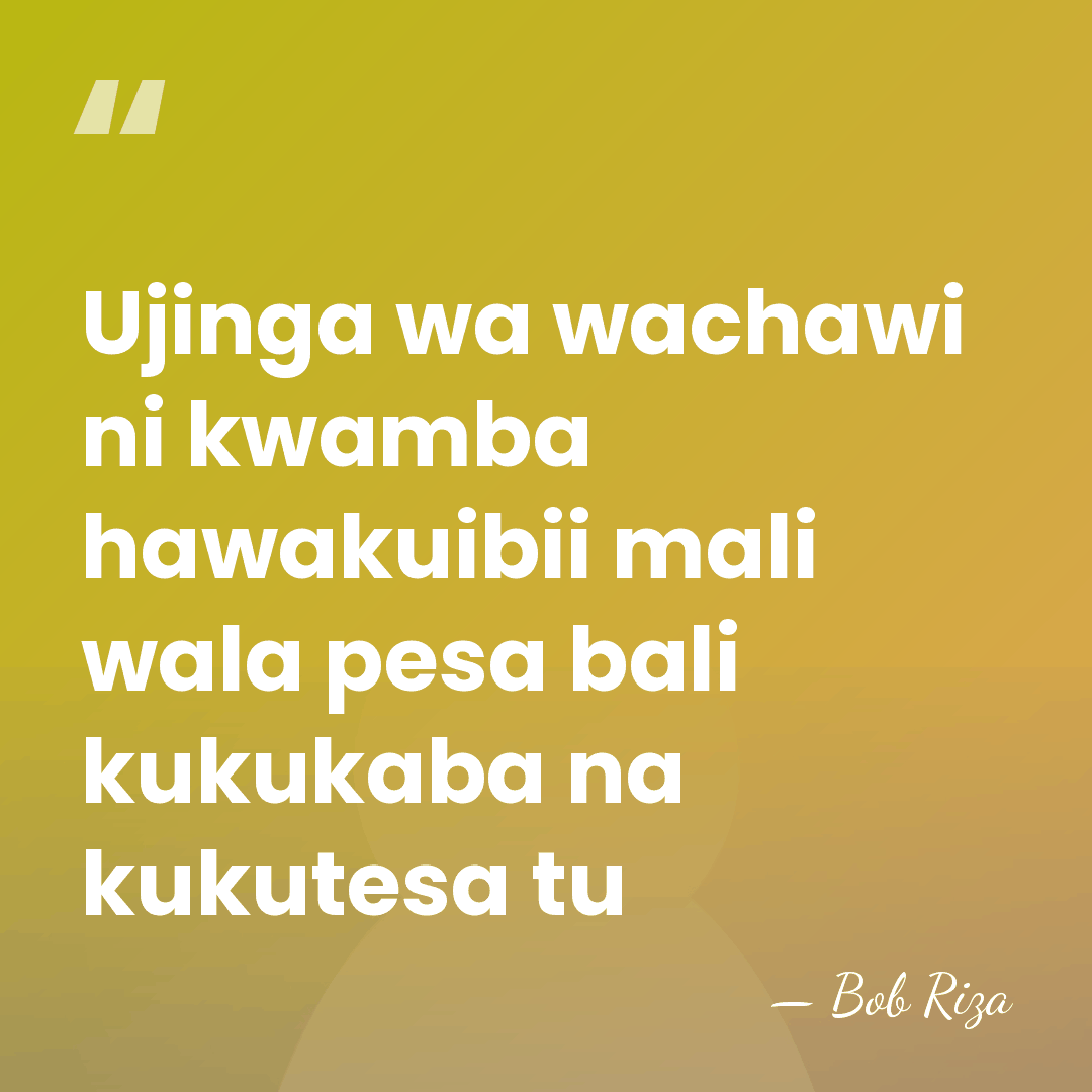 Ujinga wa wachawi ni kwamba hawakuibii mali wala pesa bali kukukaba na&hellip; - Bob Riza