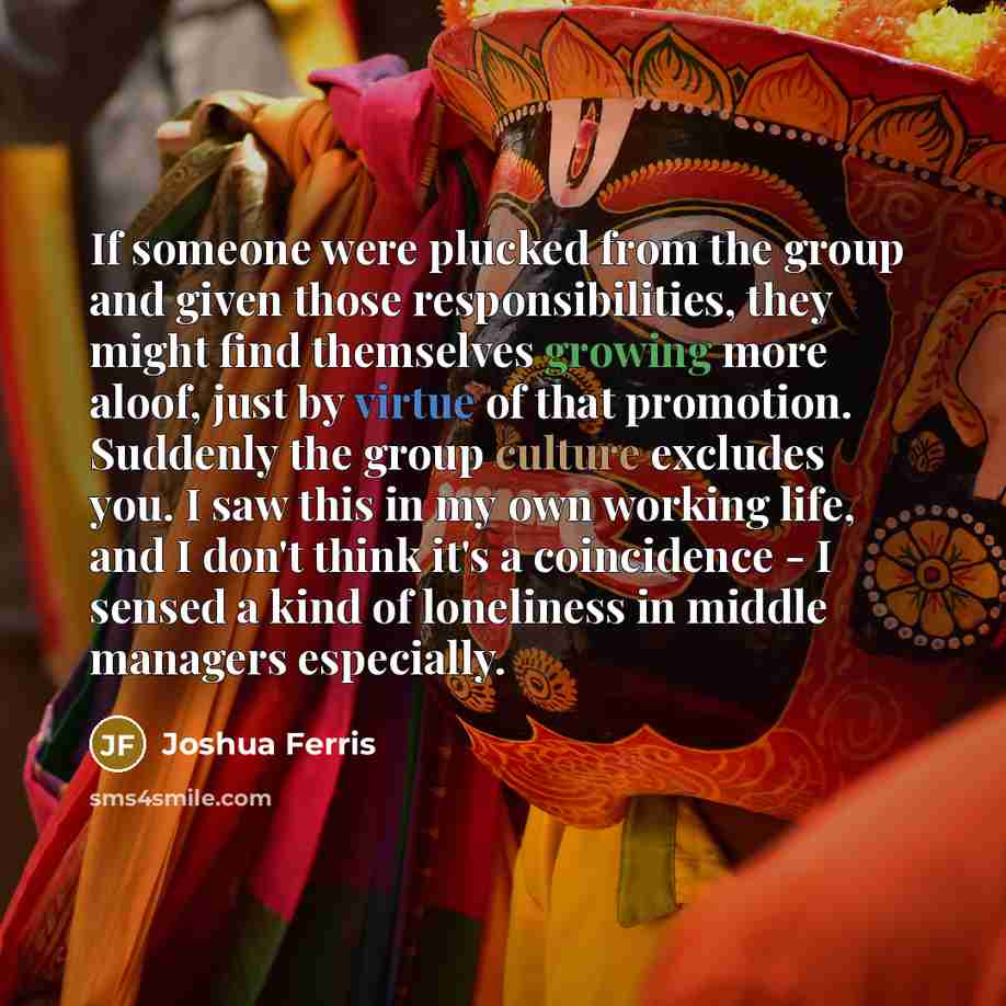 “If someone were plucked from the group and given those…” quote by Joshua Ferris