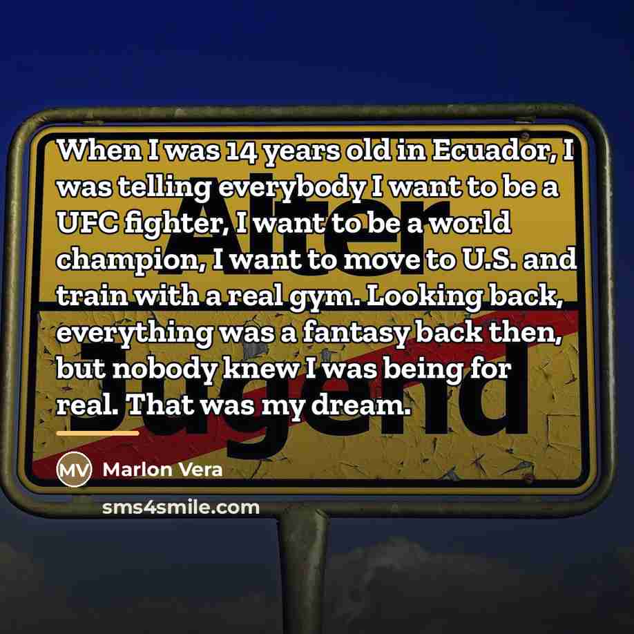 “When I was 14 years old in Ecuador, I was…” quote by Marlon Vera