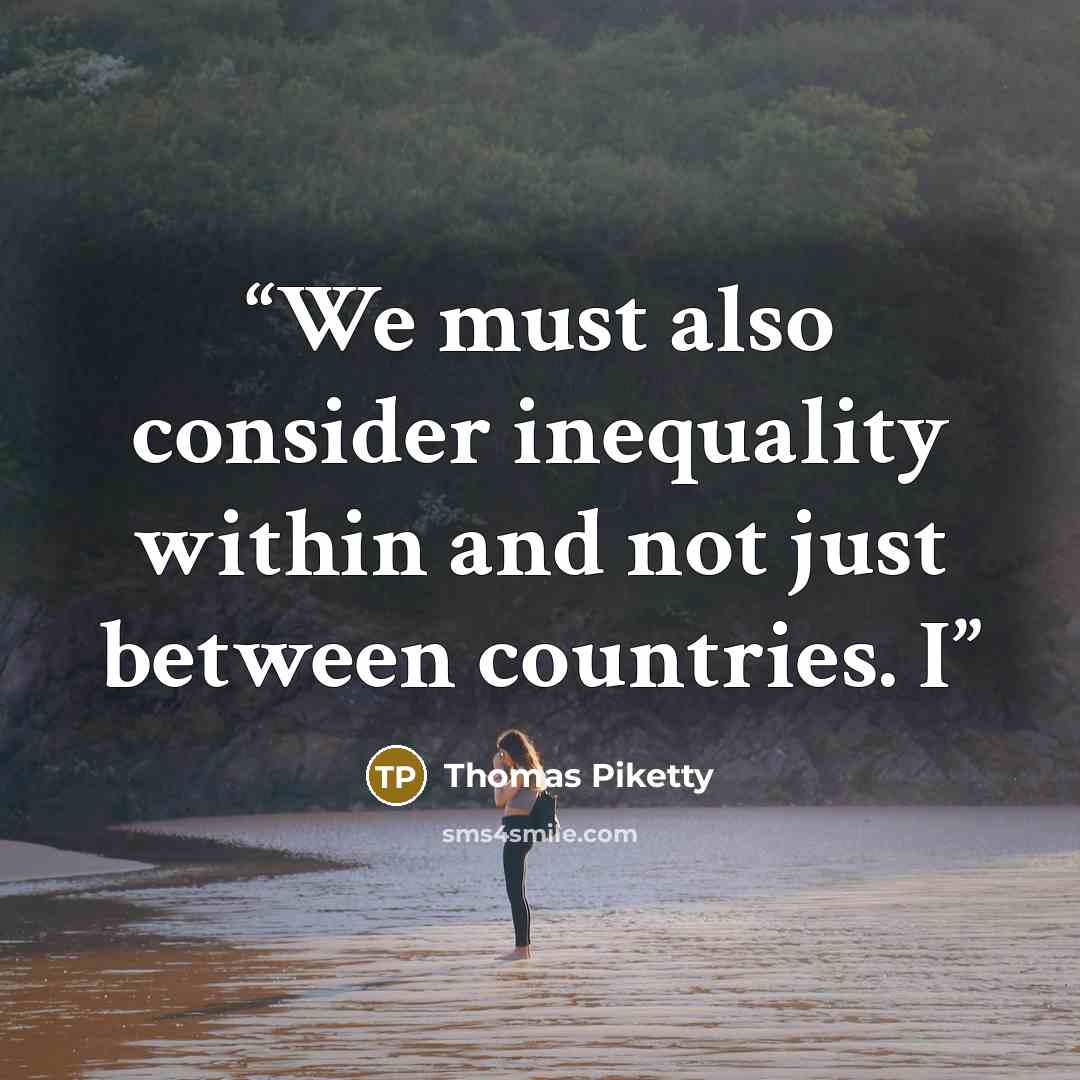 “We must also consider inequality within and not just between countries. I” quote by Thomas Piketty