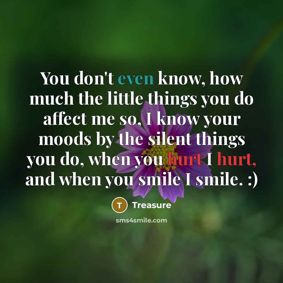 “You don't even know, how much the little things you…” quote by Treasure
