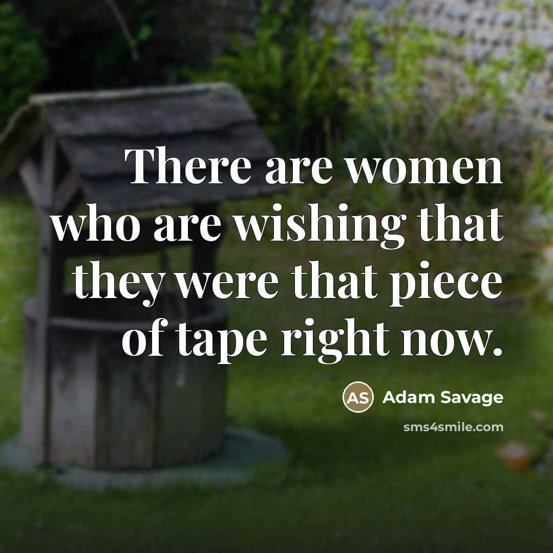 “There are women who are wishing that they were that…” quote by Adam Savage