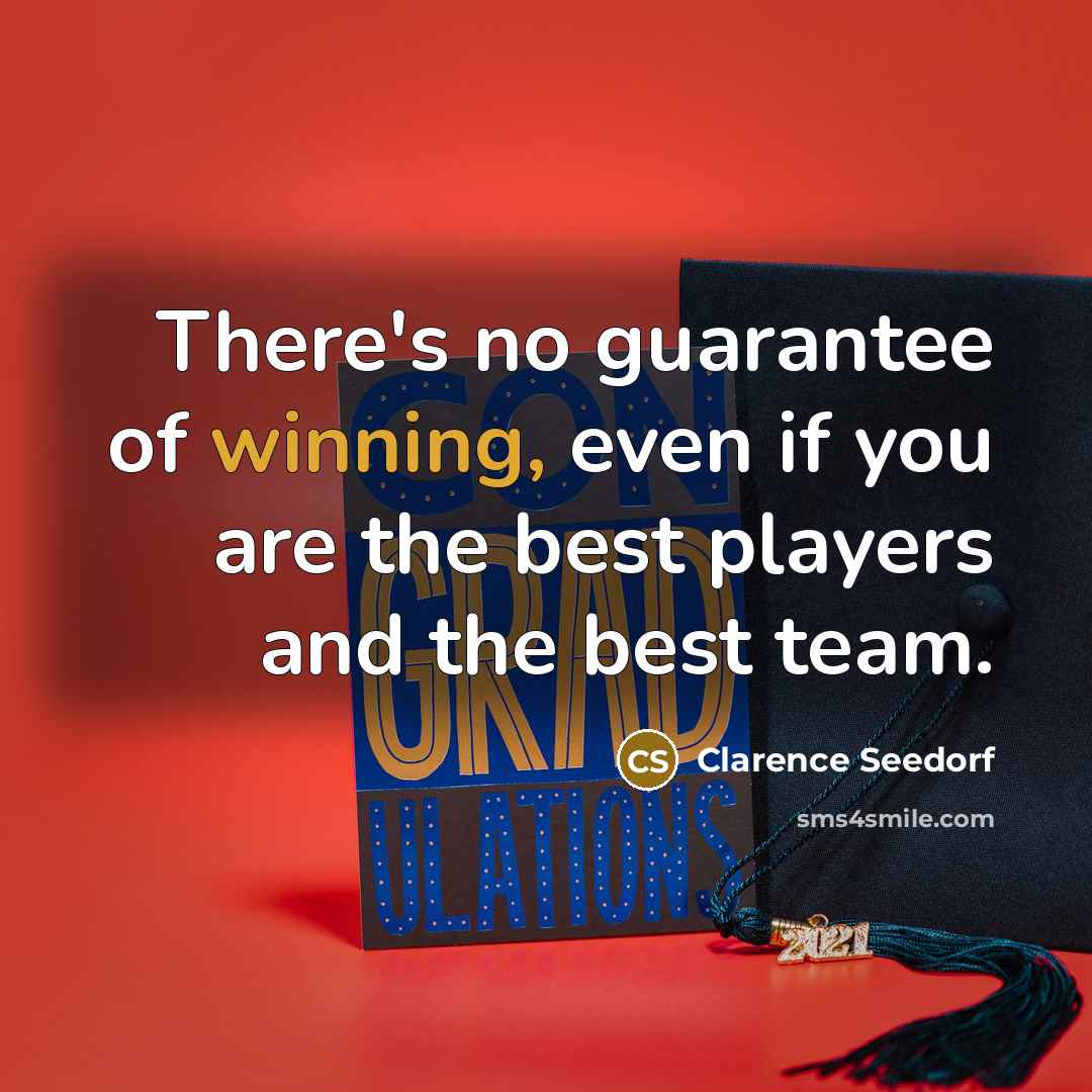 “There's no guarantee of winning, even if you are the…” quote by Clarence Seedorf