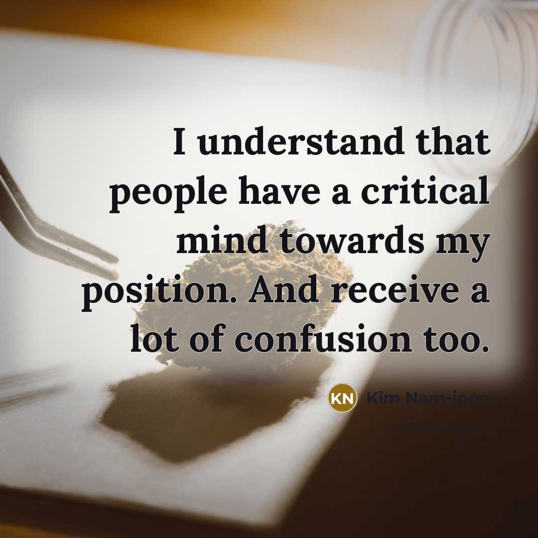 “I understand that people have a critical mind towards my…” quote by Kim Nam-joon