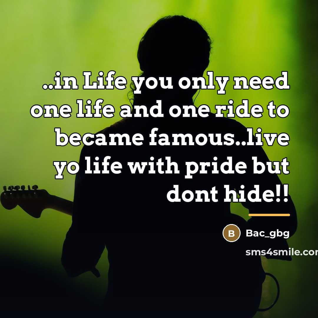 “..in Life you only need one life and one ride…” quote by Bac_gbg