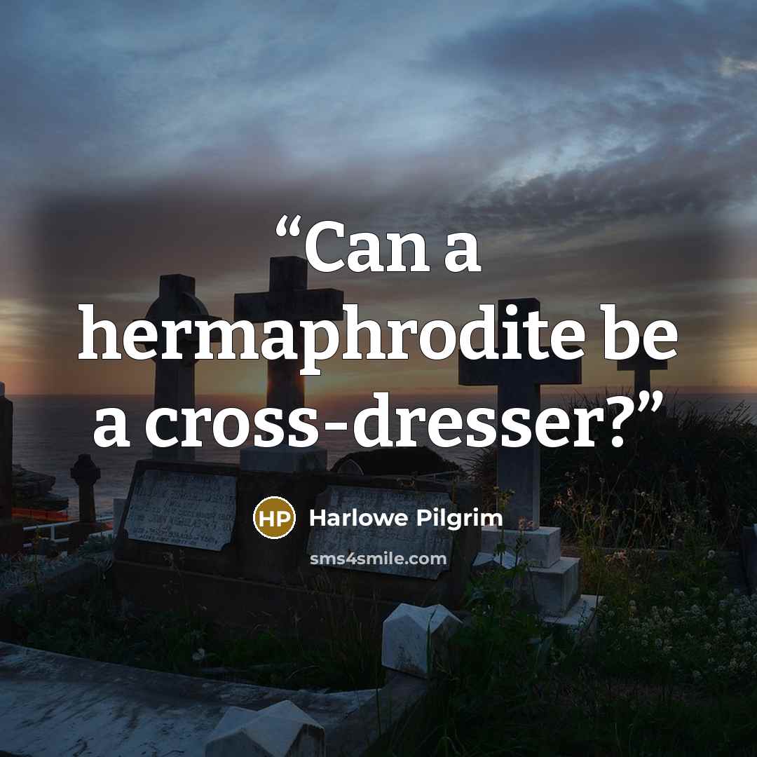 “Can a hermaphrodite be a cross-dresser?” quote by Harlowe Pilgrim