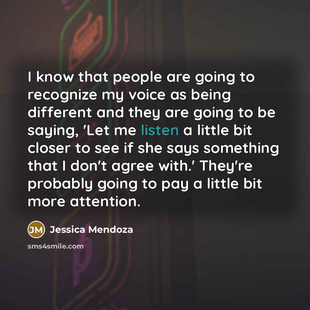 “I know that people are going to recognize my voice…” quote by Jessica Mendoza