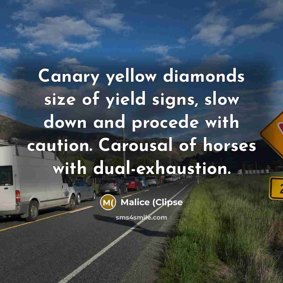 “Canary yellow diamonds size of yield signs, slow down and…” quote by Malice (Clipse