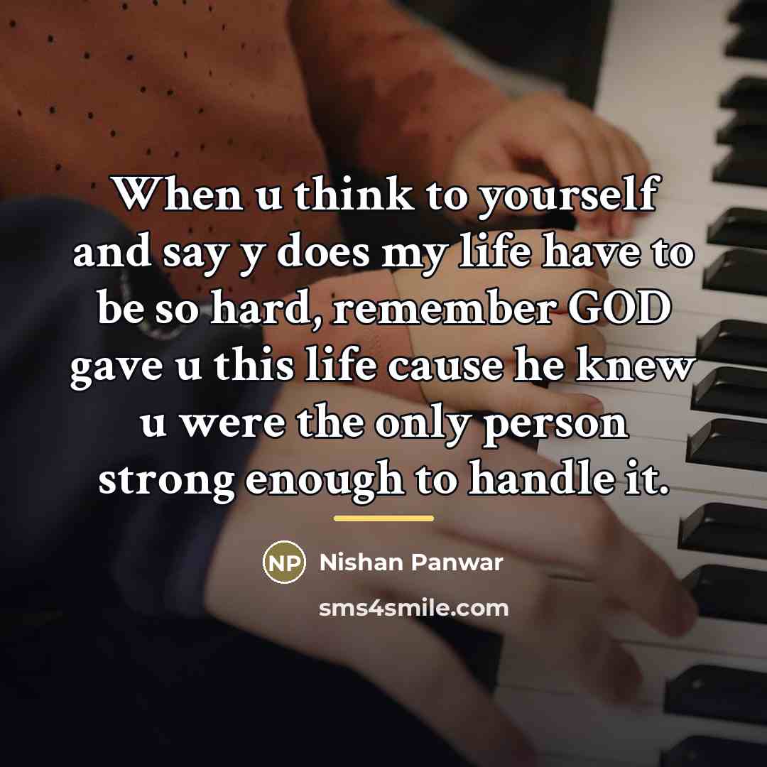 “When u think to yourself and say y does my…” quote by Nishan Panwar