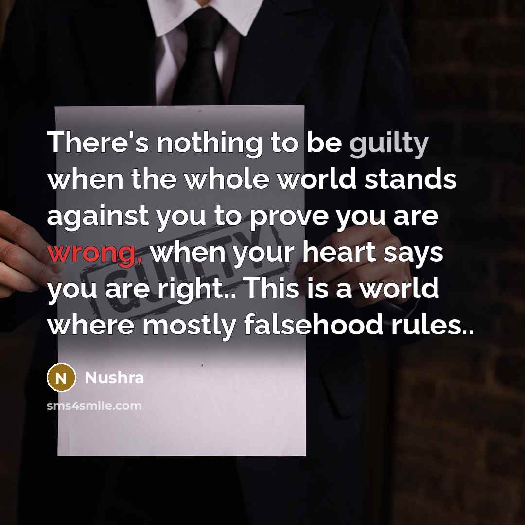 “There's nothing to be guilty when the whole world stands…” quote by Nushra