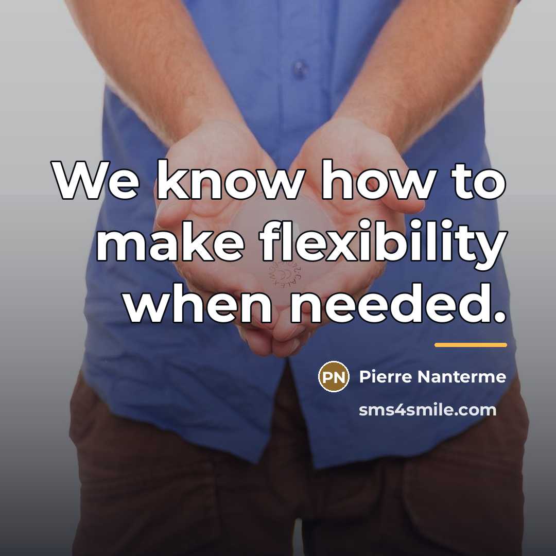 “We know how to make flexibility when needed.…” quote by Pierre Nanterme