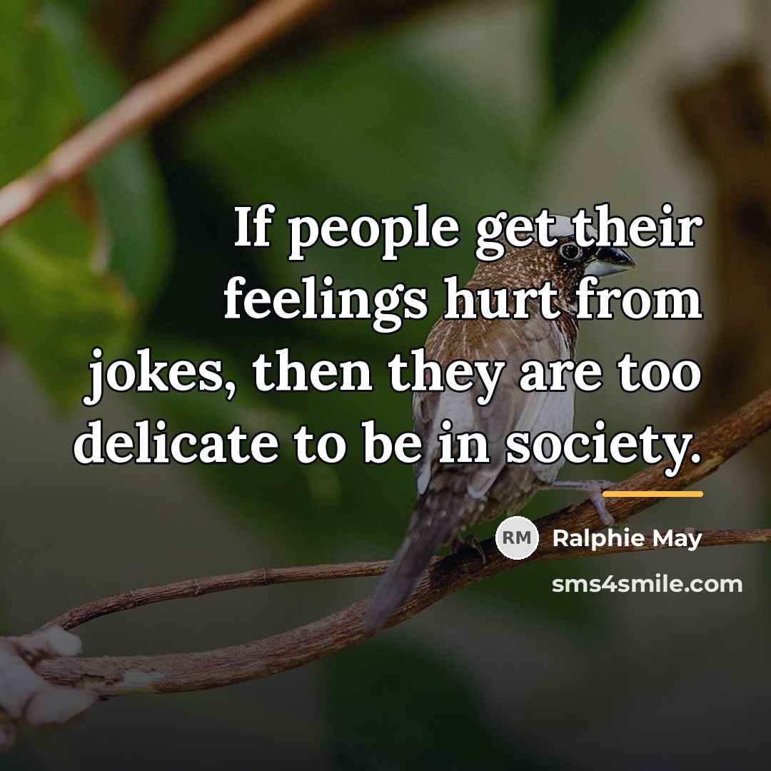 “If people get their feelings hurt from jokes, then they…” quote by Ralphie May