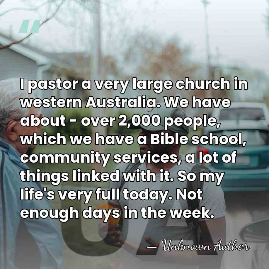 I pastor a very large church in western Australia. We have about&hellip; - Margaret Court